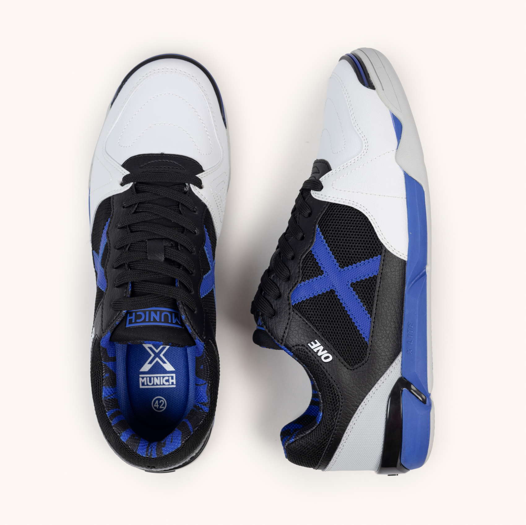 Miniatura 4.0 de Chuteira Futsal One Preto/Azul Munich