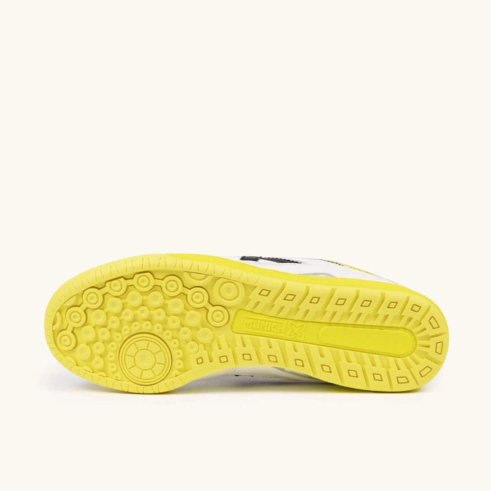 Miniatura 3.0 de Chuteira Futsal Continental V2 Branco/Amarelo Neon Munich