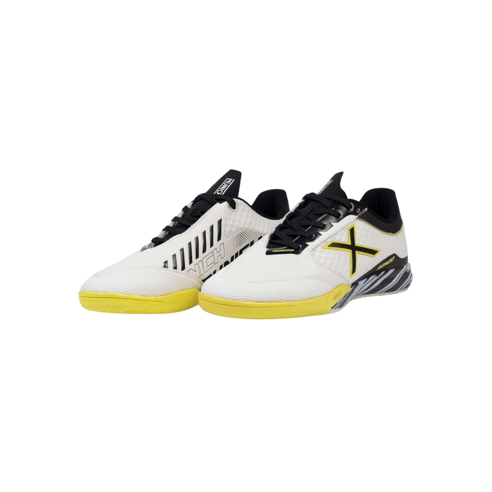 Miniatura 4.0 de Chuteira Futsal Rondo Branco/Amarelo Munich